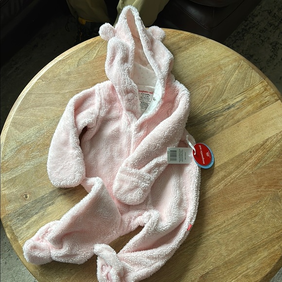 Magnetic Me Cozy Pink Fleece Baby Onesie Bunting Pram - Picture 2 of 6